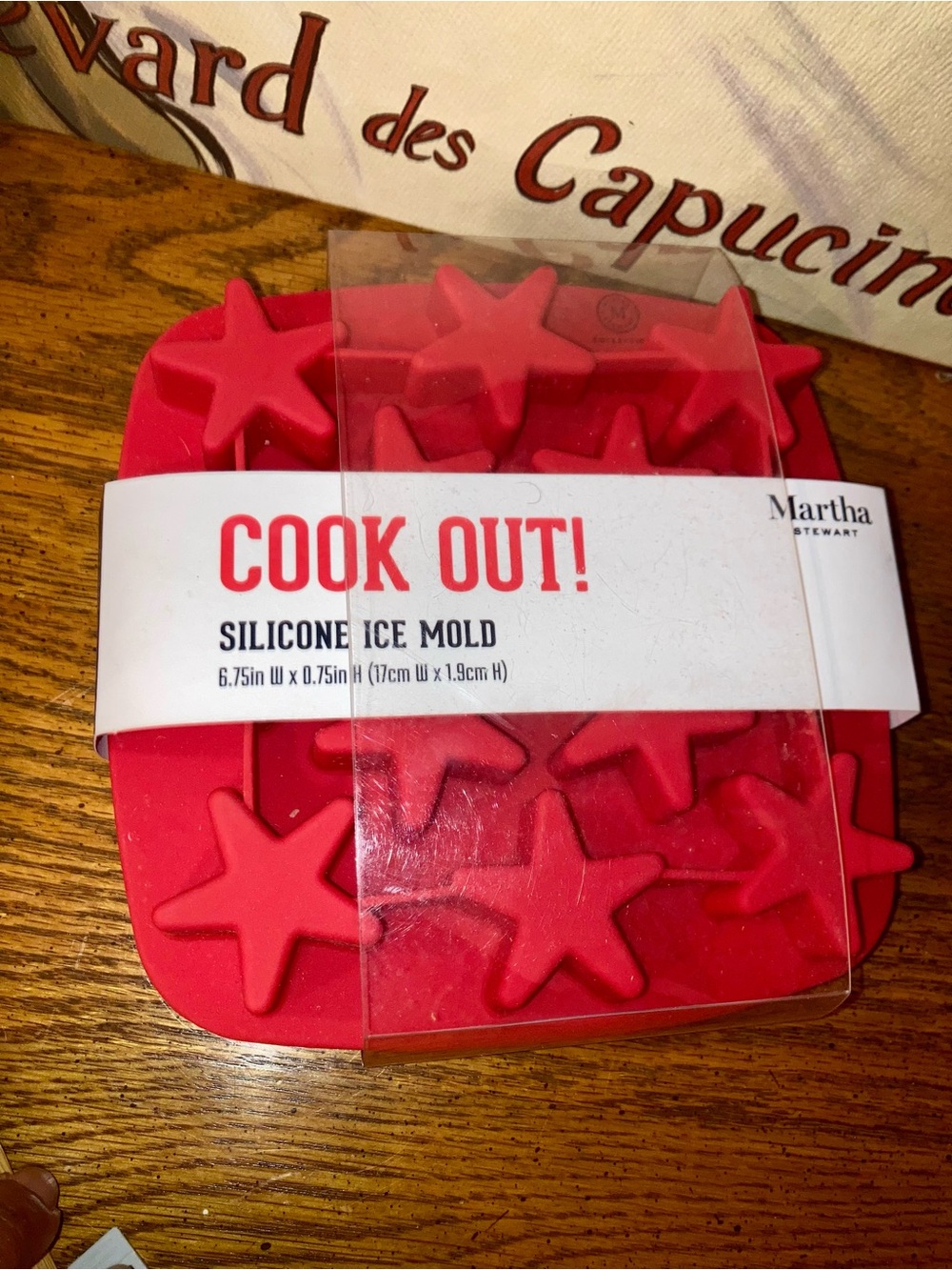 Martha Stewart Star Silicone Ice Mold Red - NIP